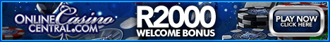 Receive R2000 Welcome Bonus at Online Casino Central today!