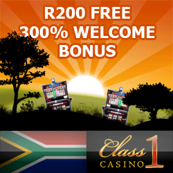 Receive R200 FREE at Class 1 Casino.