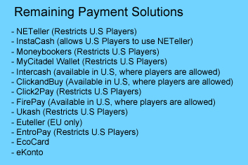 Available Payment Solutions